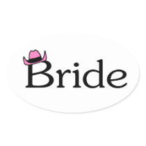 Bride (Cowboy Hat) Round Sticker