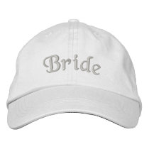 Bride Embroidered Cute Wedding Hat Baseball Cap
