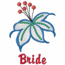 Bride floral embroidered women's polo shirt