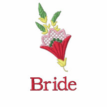 Bride floral embroidered women's t-shirt