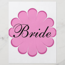 Bride  flower design! personalized flyer