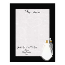 Bride & Groom - Black - Thankyou Letterhead