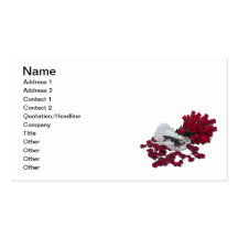 Bride Groom Cake Topper Roses Business Card