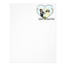 Bride & Groom Just Married Letterhead Template