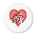 bride & groom magnets