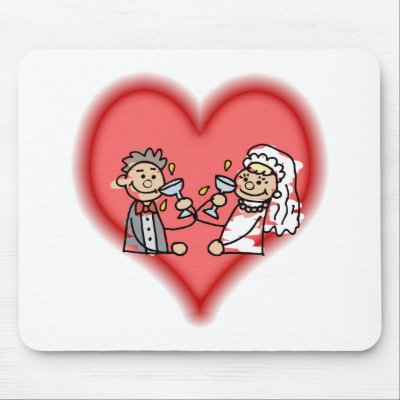 bride & groom mousepad by shopaholicchick