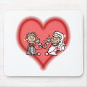 bride & groom mousepads