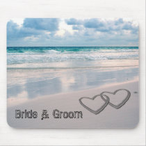 Bride & Groom Names Written in the Sand
