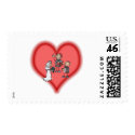 bride & groom postage