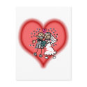 bride & groom postcards