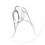 Bride & Groom Sketch stickers