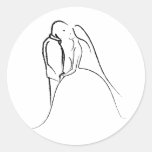 Bride & Groom Sketch Sticker