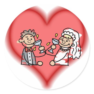 bride & groom stickers by shopaholicchick