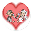 bride & groom stickers