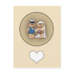 Bride & Groom Teddy Bears Postcards