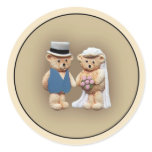 Bride & Groom Teddy Bears stickers
