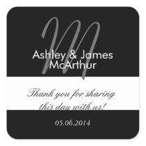Bride Groom Thank You Wedding Favour Stickers