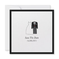 Bride & Groom Wedding Save the Date Custom Invitations