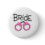 Bride Handcuffs Pinback Buttons