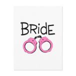 Bride Handcuffs Postcard