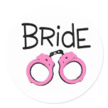 Bride Handcuffs Stickers