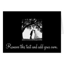 Bride Kiss under Oak Card -blank