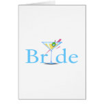 Bride (Martini Blue) Greeting Card