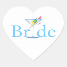 Bride Martini Stickers