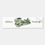 Bride/Military Green Camouflage Bumper Stickers