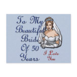Bride Of 50 Years Postcard