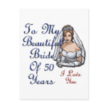 Bride Of 50 Years Post Cards