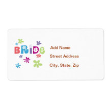 Bride Personalized Shipping Label