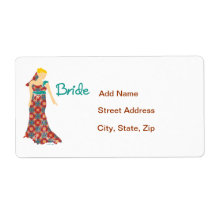 Bride Personalized Shipping Label