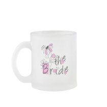 Bride Pink and Black Flowers Tshirts and Gifts Coffee Mugs