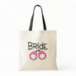 Bride Pink Handcuffs Tote Bags