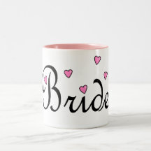 Bride Pink Hearts Mug