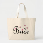 Bride Pink Hearts Tote Bag