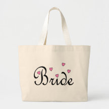 Bride Pink Hearts Tote Bag