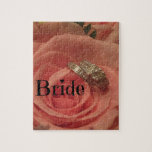 Bride Pink Rose with Diamond Rings Puzzles
