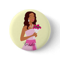 Bride Pink Wedding Gown Button