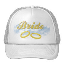 Bride, Puffy Clouds Blue Sky Design Hat
