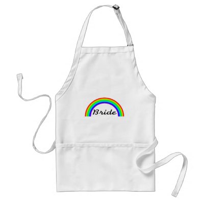 Bride (Rainbow) Aprons by WeddingZazzle