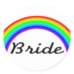 Bride (Rainbow) Round Stickers