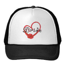 Bride Red Knot Heart Tshirts and Gifts Hats