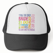 Bride Sentiments Wedding Trucker Hats