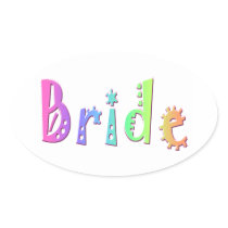 Bride Round Stickers