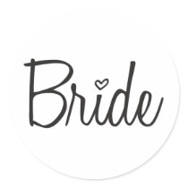 Bride Round Stickers