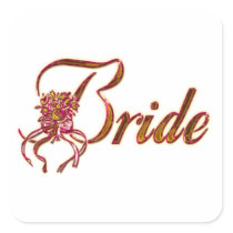 Bride Square Stickers