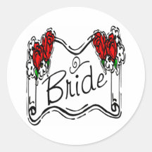 Bride T-Shirts & Gifts Round Stickers