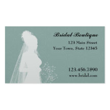 Bride, Teal, Business Card